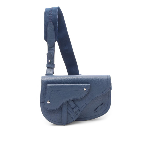 Pre-Loved Dior Grained Calfskin Saddle Pouch - Picture 1 of 6